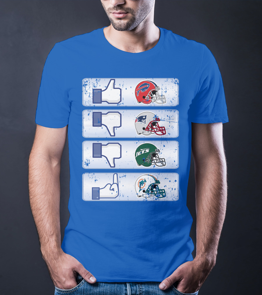 Buffalo Bills 72 Thumbs Up Patriots Jets Dolphins Dislike T-Shirt