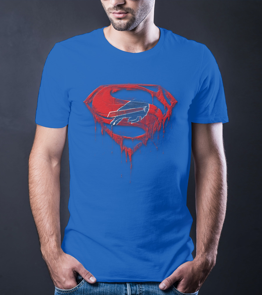 Buffalo Bills Superman Logo Fusion T-Shirt