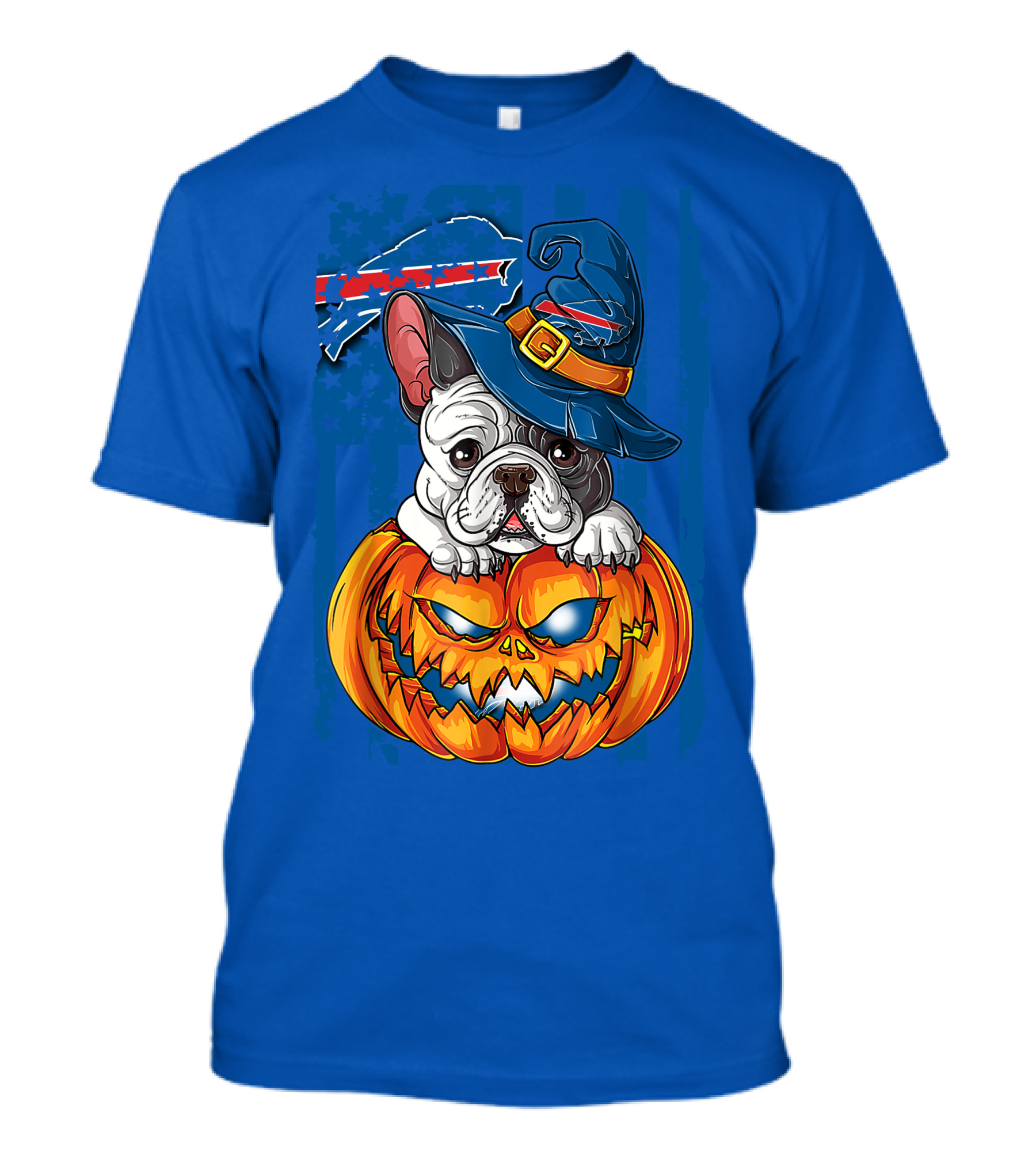 Buffalo Bills Bulldog Halloween Pumpkin T-Shirt