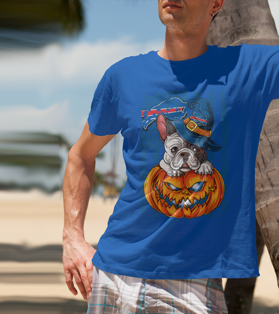 Buffalo Bills Bulldog Halloween Pumpkin T-Shirt