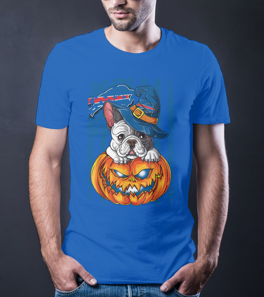 Buffalo Bills Bulldog Halloween Pumpkin T-Shirt