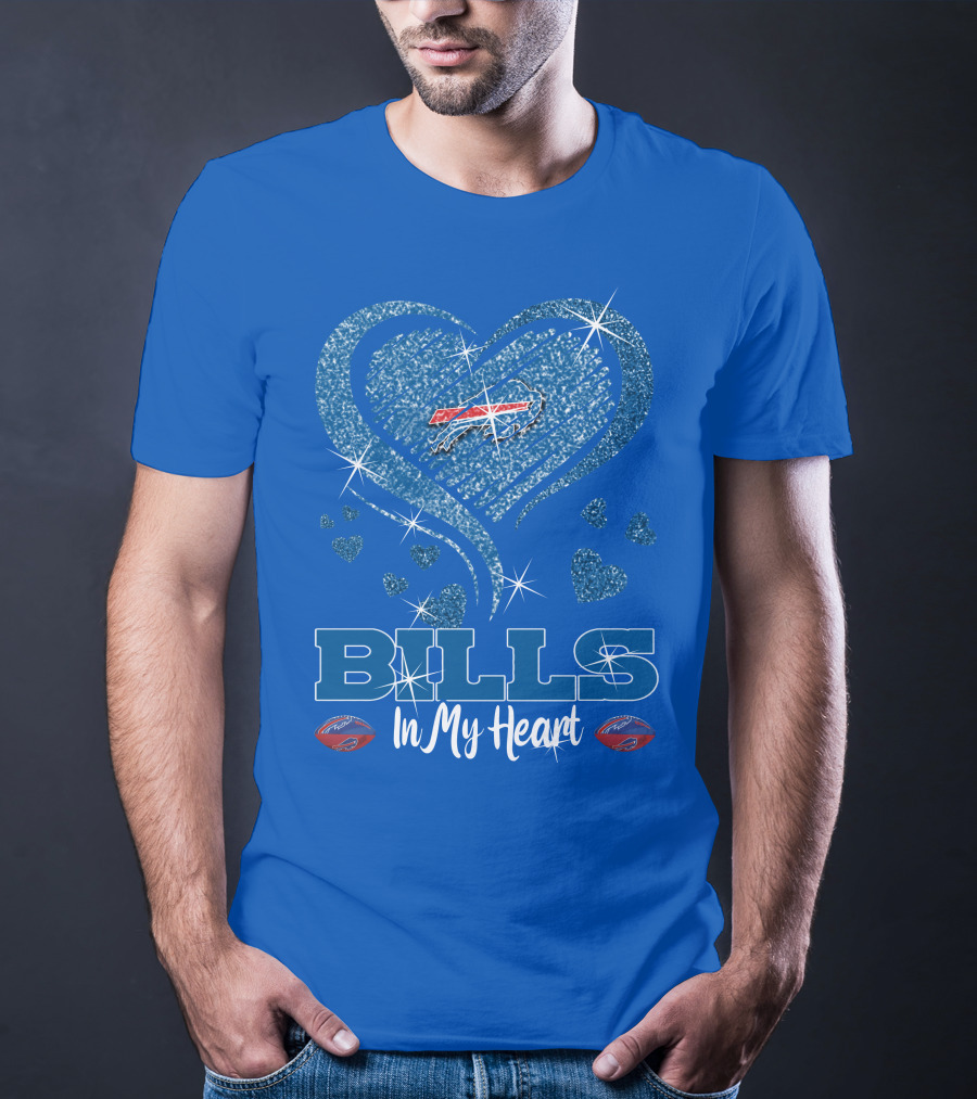 Bills Glitter Heart Buffalo Bills Logo In My Heart T-Shirt