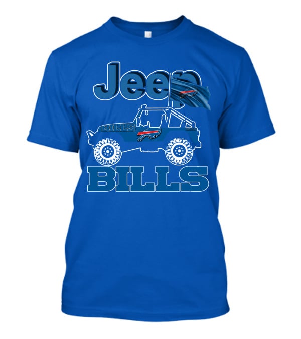 Jeep Bills Buffalo Logo Design With Flag T-Shirt