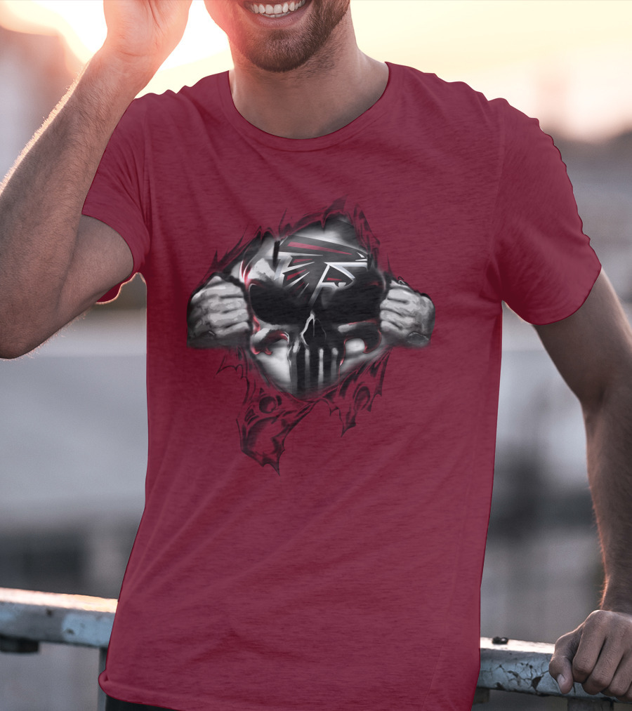 Atlanta Falcons 61 Skull Logo Football Fan T-Shirt