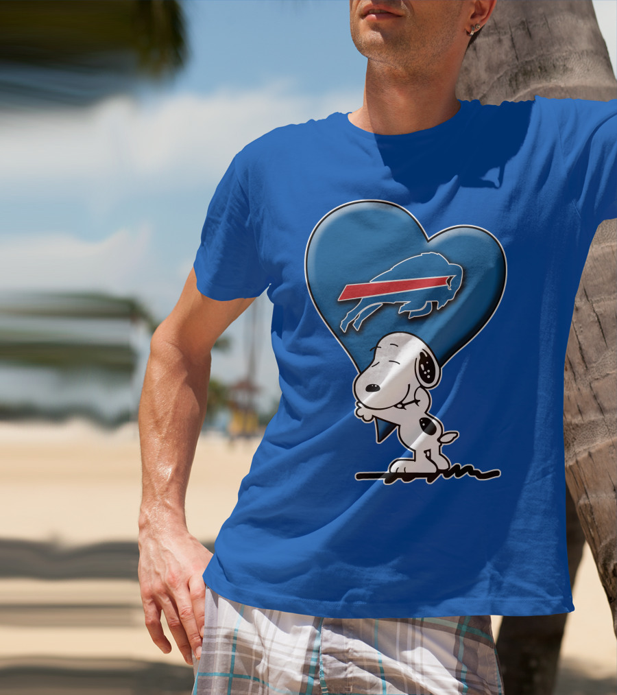 Snoopy Hugging Heart Buffalo Bills T-Shirt