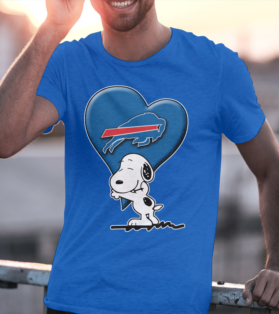 Snoopy Hugging Heart Buffalo Bills T-Shirt