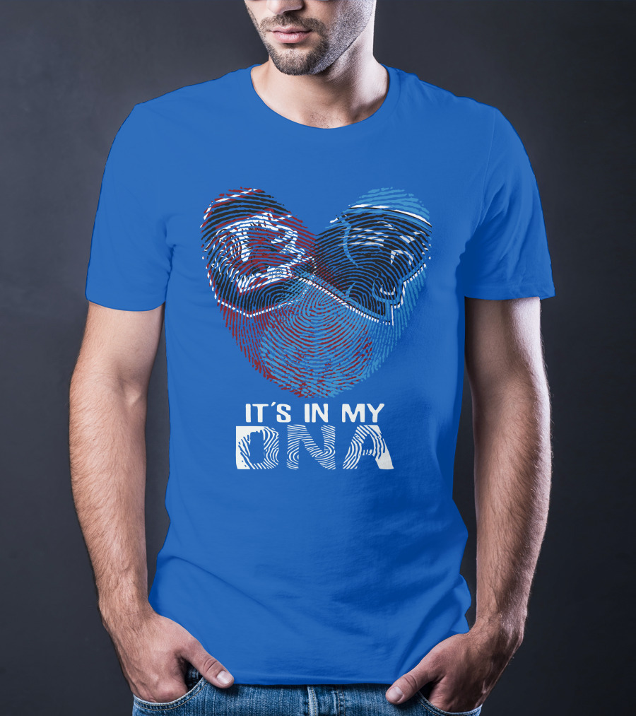 Carolina Panthers It's In My Dna Fingerprint Print T-Shirt