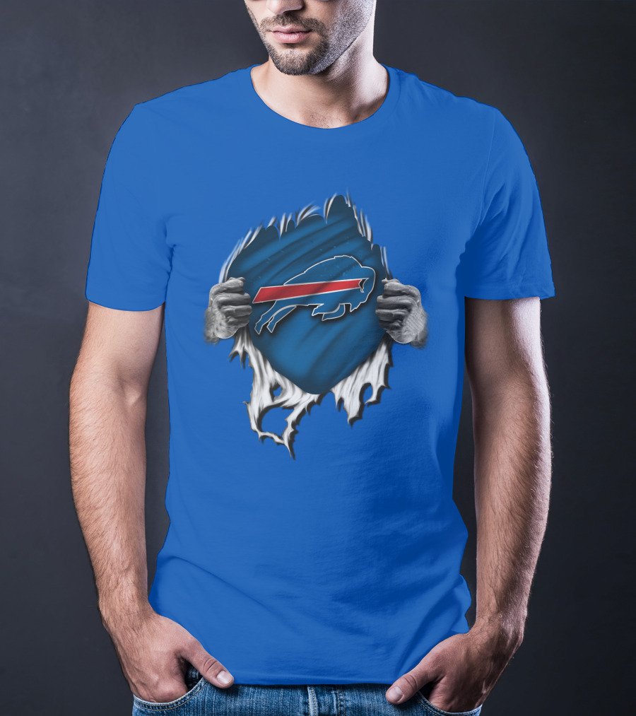 Buffalo Bills Torn Open Super Fan T-Shirt