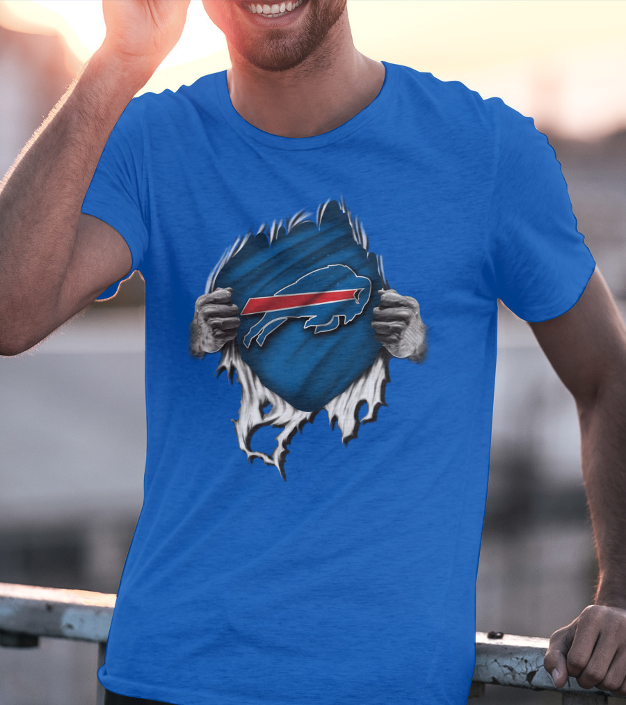 Buffalo Bills Torn Open Super Fan T-Shirt