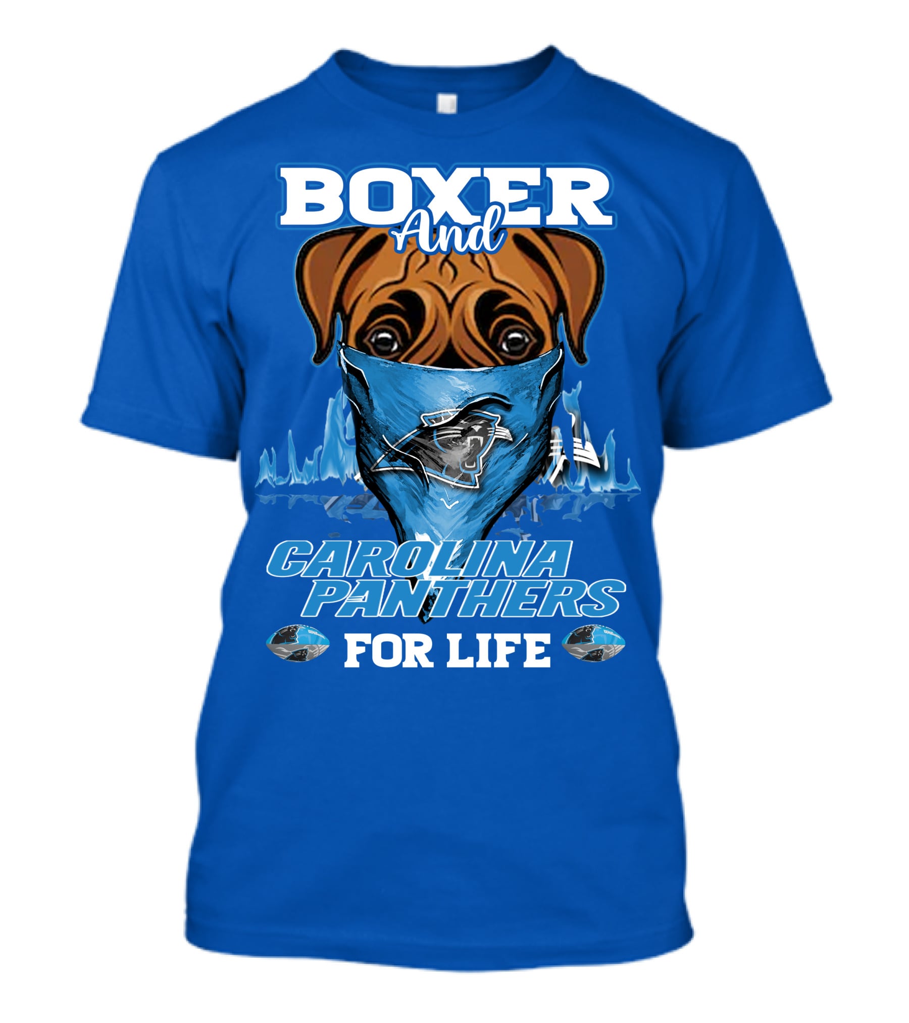 Boxer And Carolina Panthers For Life T-Shirt