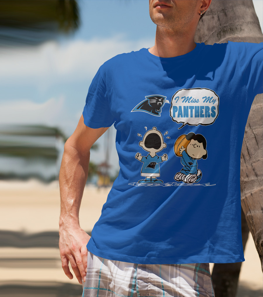 Carolina Panthers I Miss My Panthers Peanuts Football Fan T-Shirt