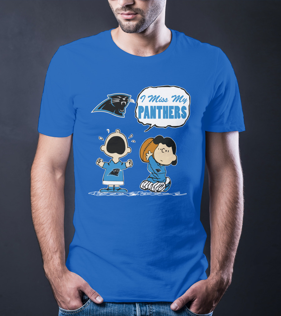 Carolina Panthers I Miss My Panthers Peanuts Football Fan T-Shirt