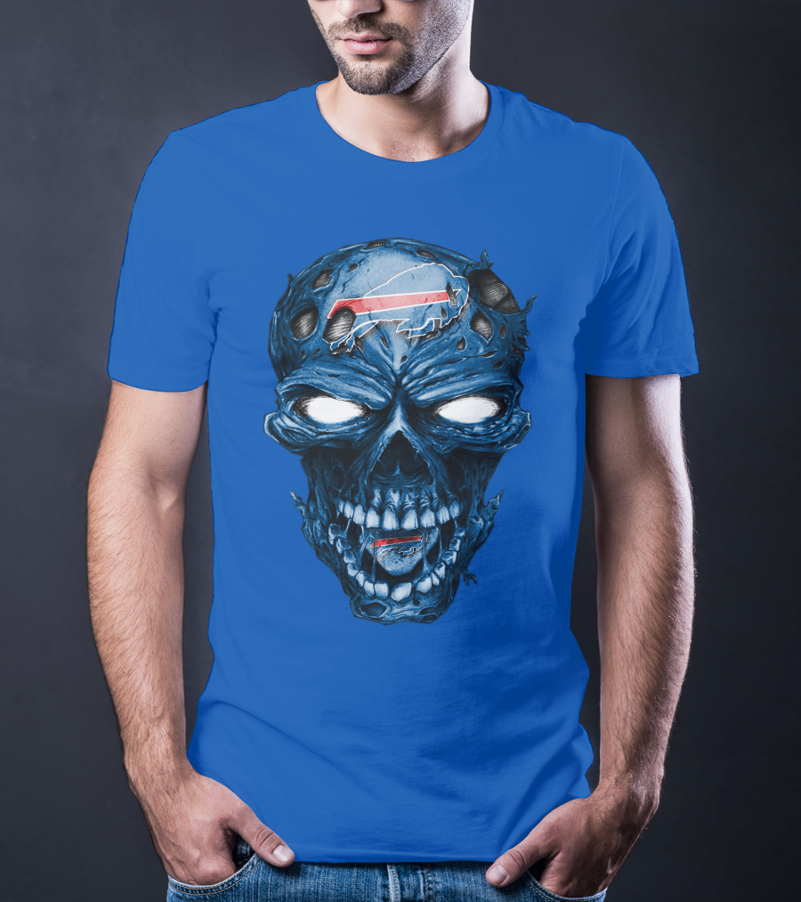 Buffalo Bills Skull Logo Horror T-Shirt