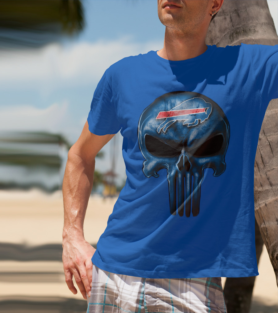 Buffalo Bills Skull Punisher T-Shirt