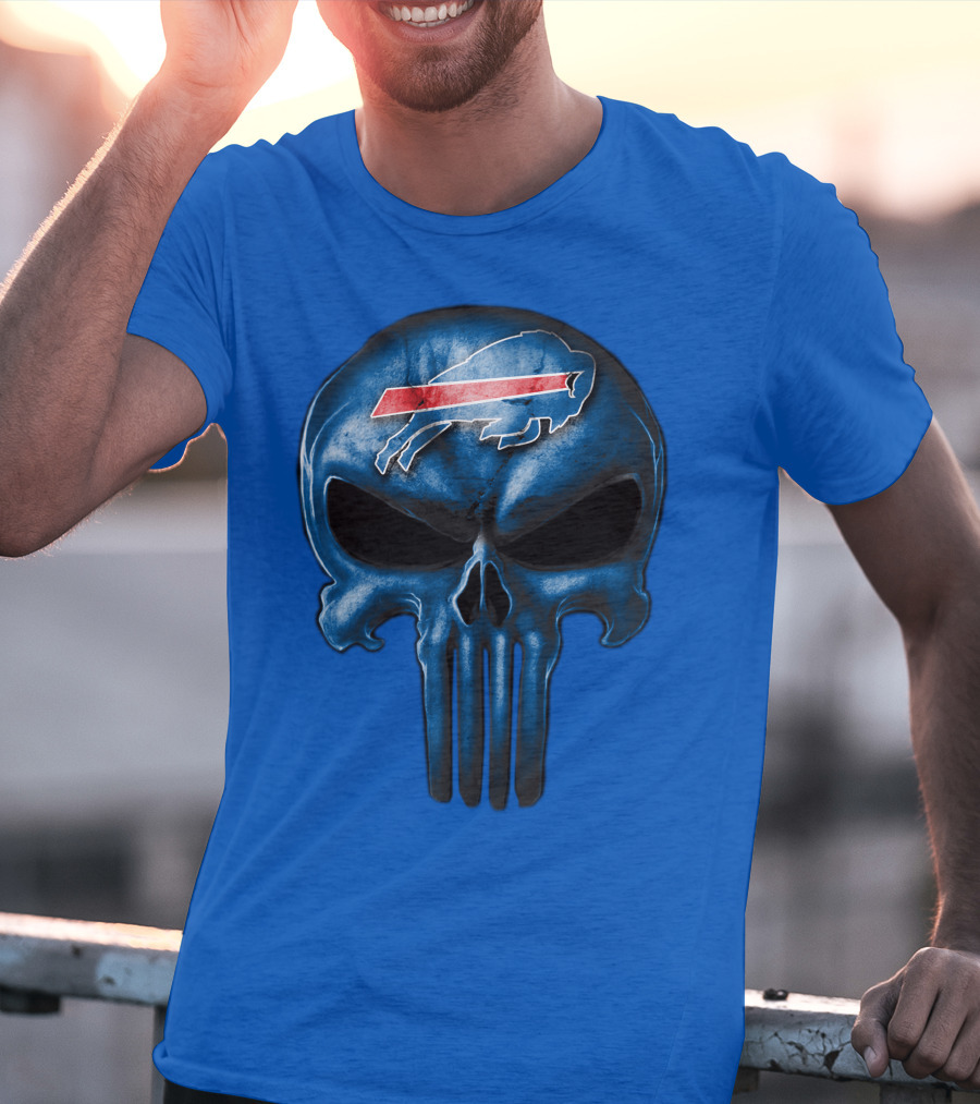 Buffalo Bills Skull Punisher T-Shirt