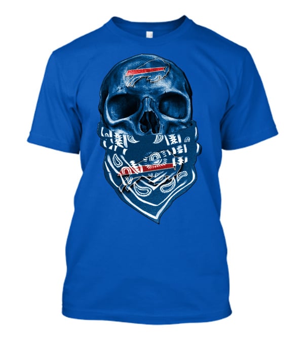 Buffalo Bills Skull With Bandana T-Shirt