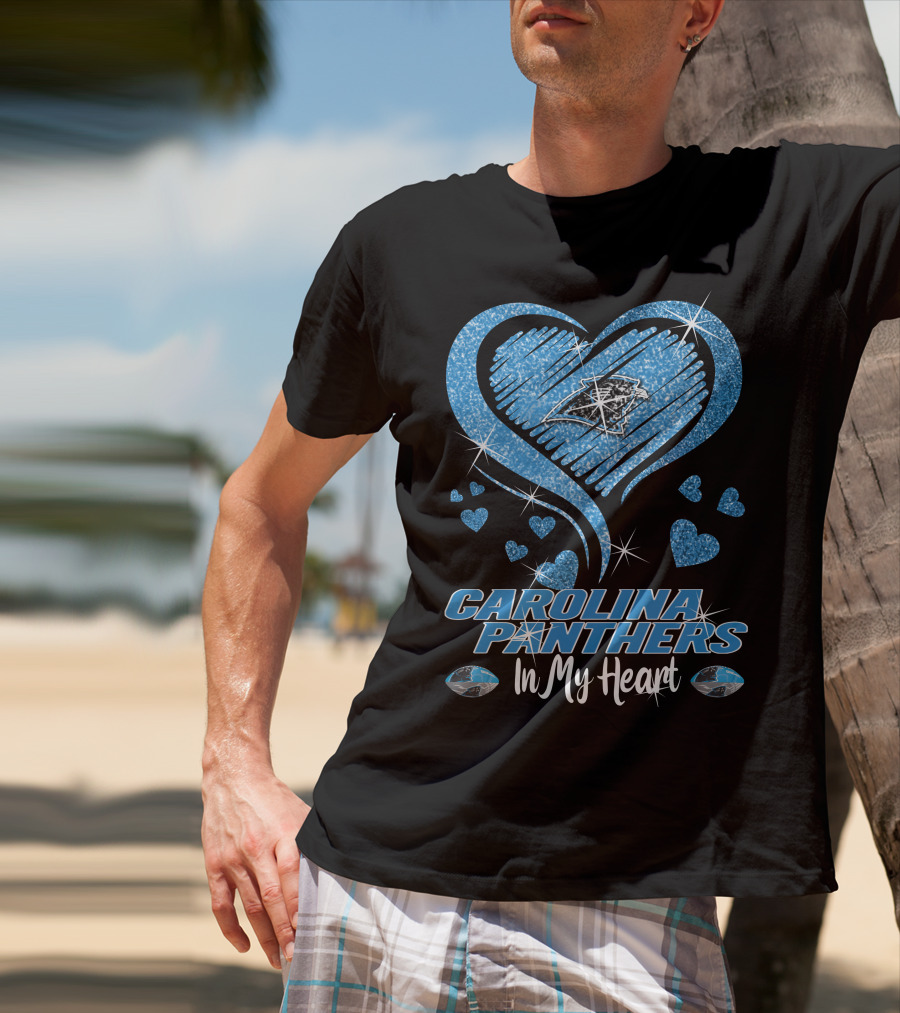 Carolina Panthers Heart Logo In My Heart T-Shirt