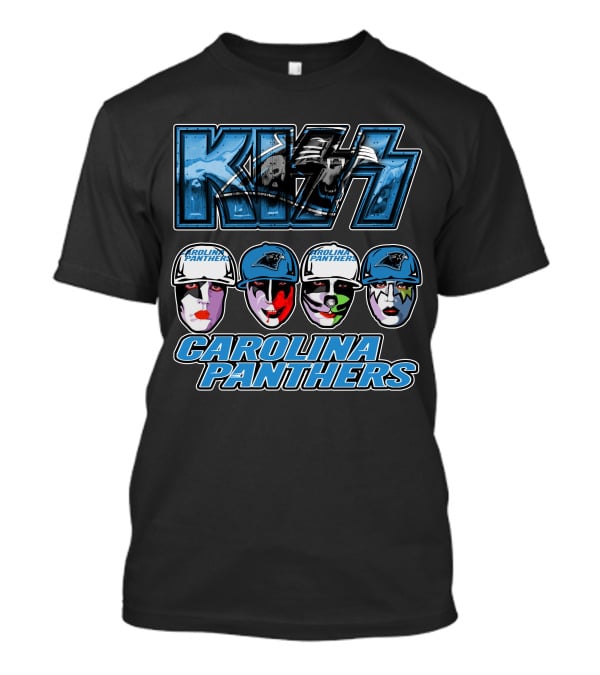 KISS Carolina Panthers Rock Band Face Paint Fan Merch T-Shirt