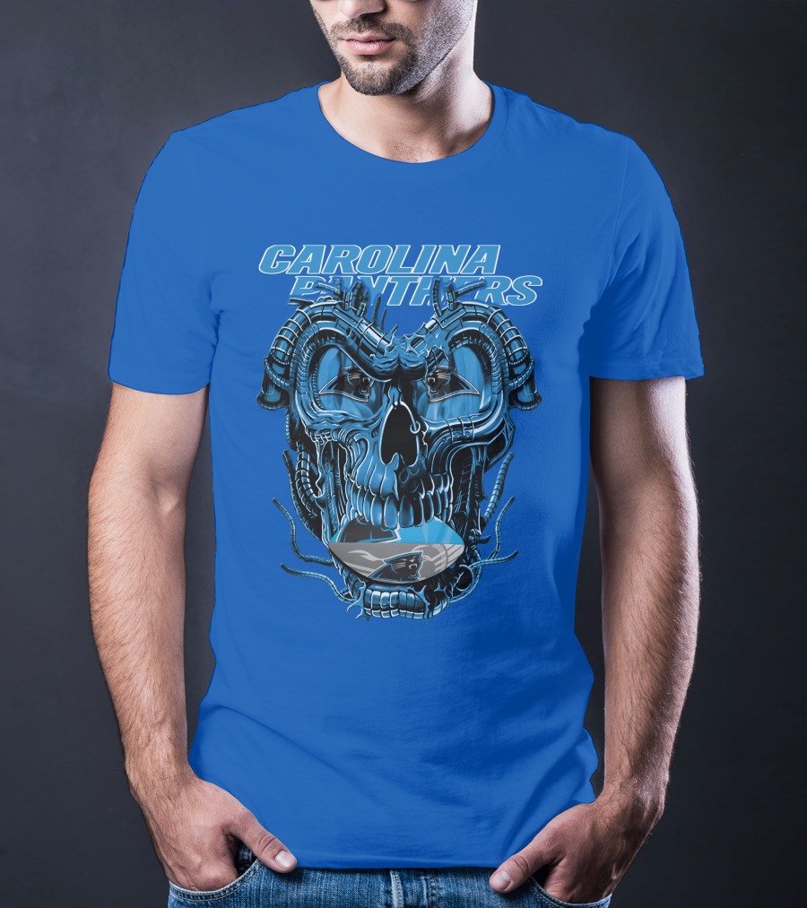 Carolina Panthers Dragonskull Helmet T-Shirt