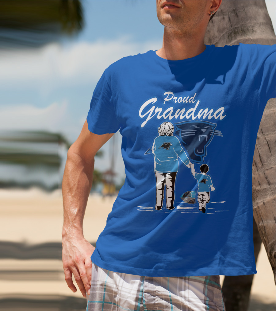Proud Grandma Carolina Panthers Football Family Connections T-Shirt