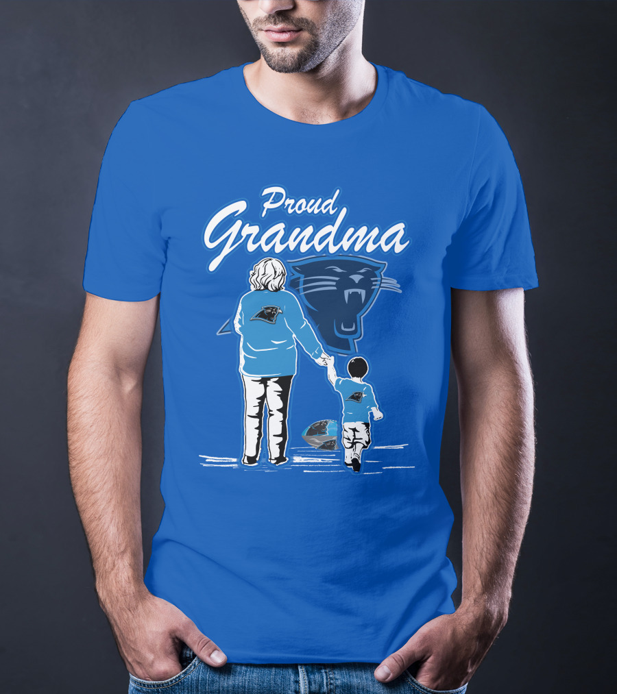 Proud Grandma Carolina Panthers Football Family Connections T-Shirt