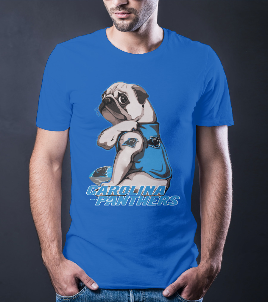 CAROLINA PANTHERS PUG WITH TEAM T-Shirt