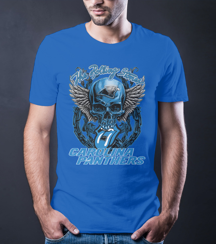 The Rolling Stones Carolina Panthers Skull Wing T-Shirt