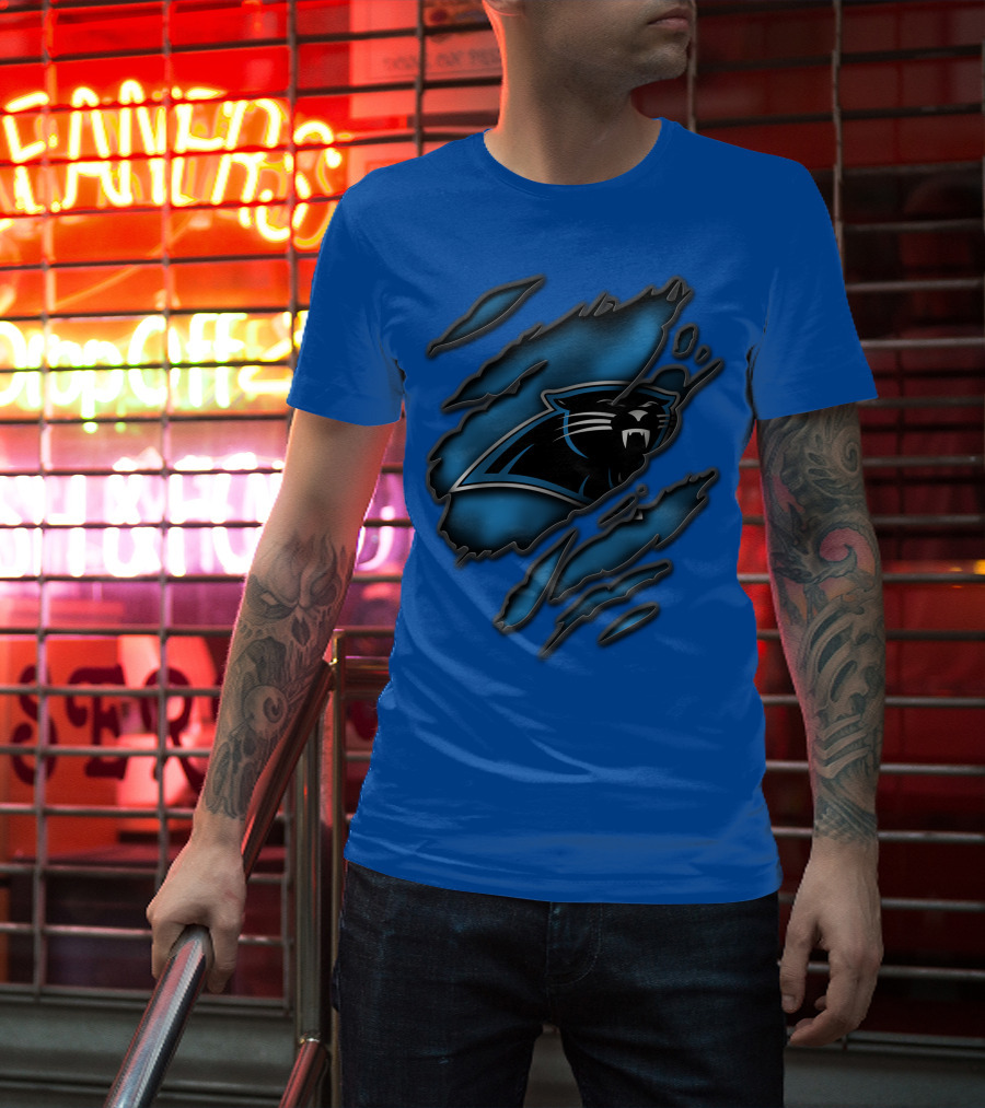 Torn Carolina Panthers Claw Mark T-Shirt