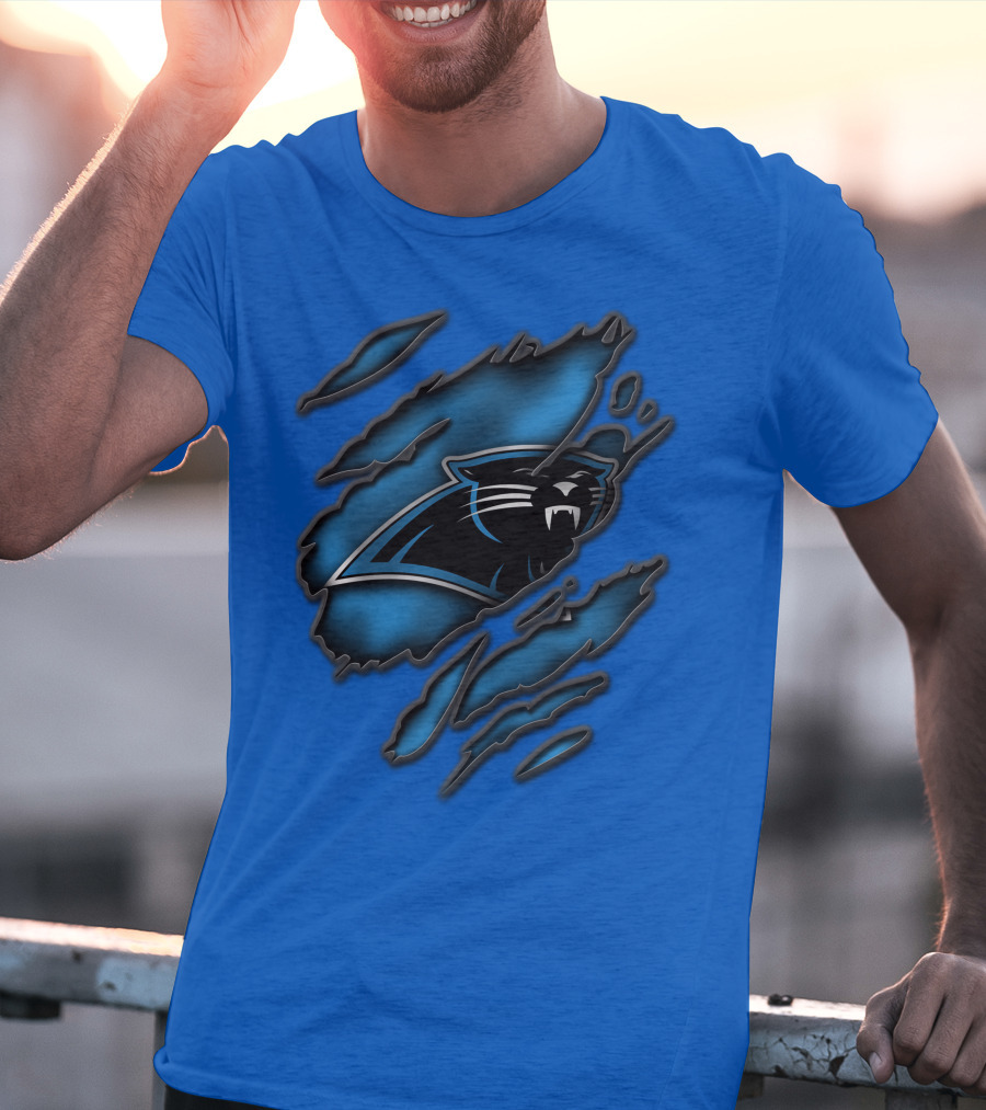 Torn Carolina Panthers Claw Mark T-Shirt