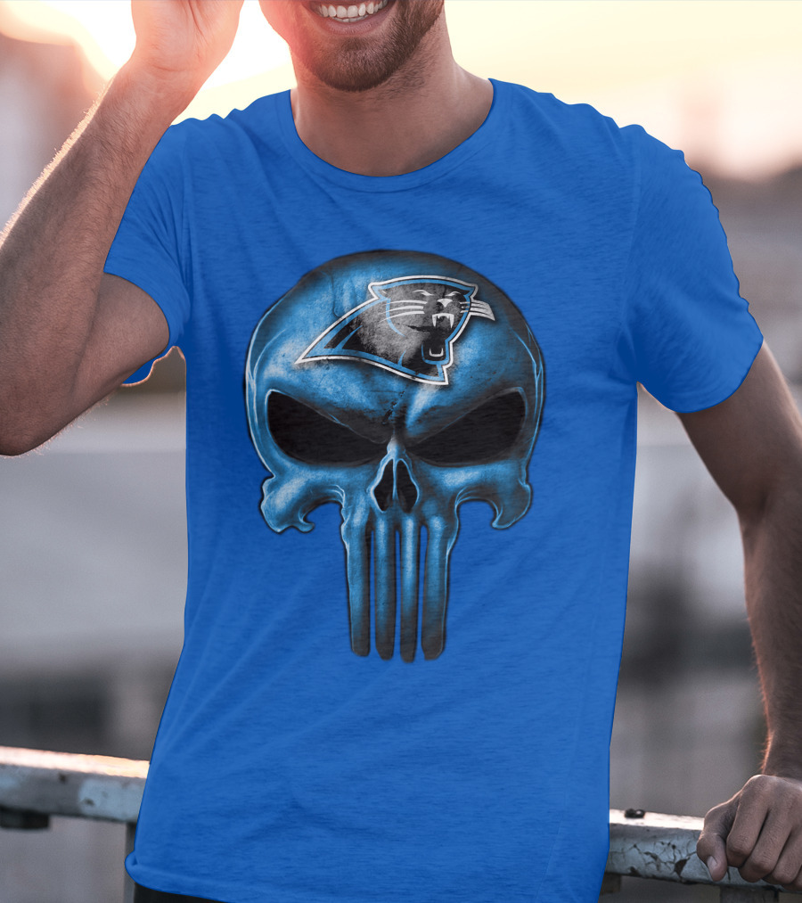 CAROLINA PANTHERS Skull T-Shirt