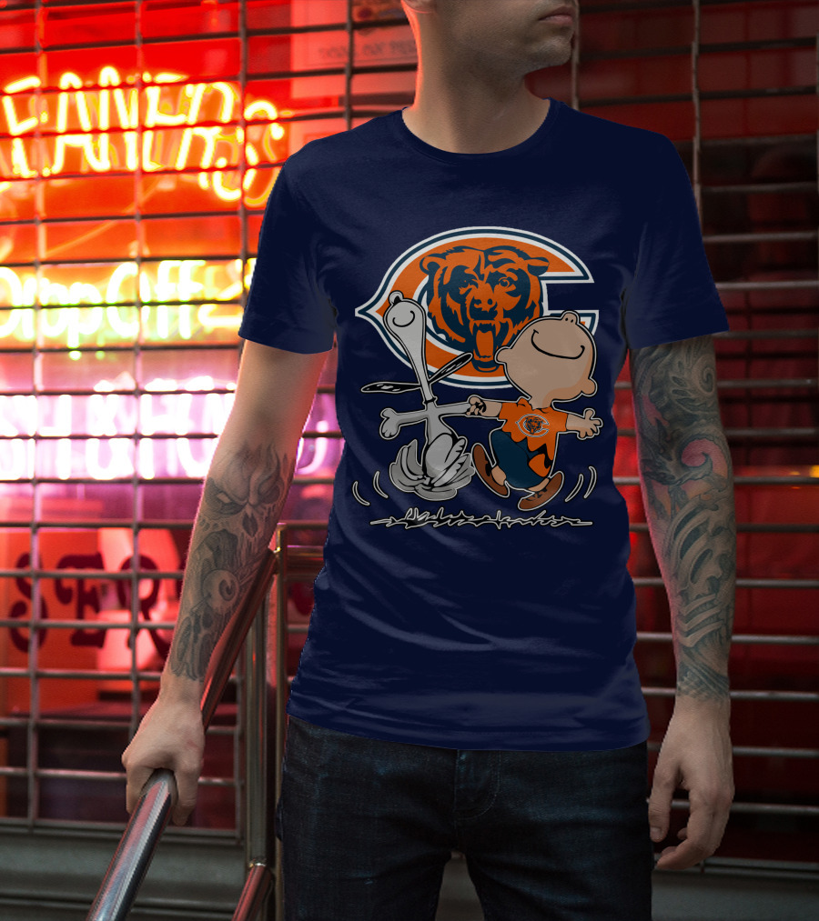 Chicago Bears Peanuts Character Celebration T-Shirt