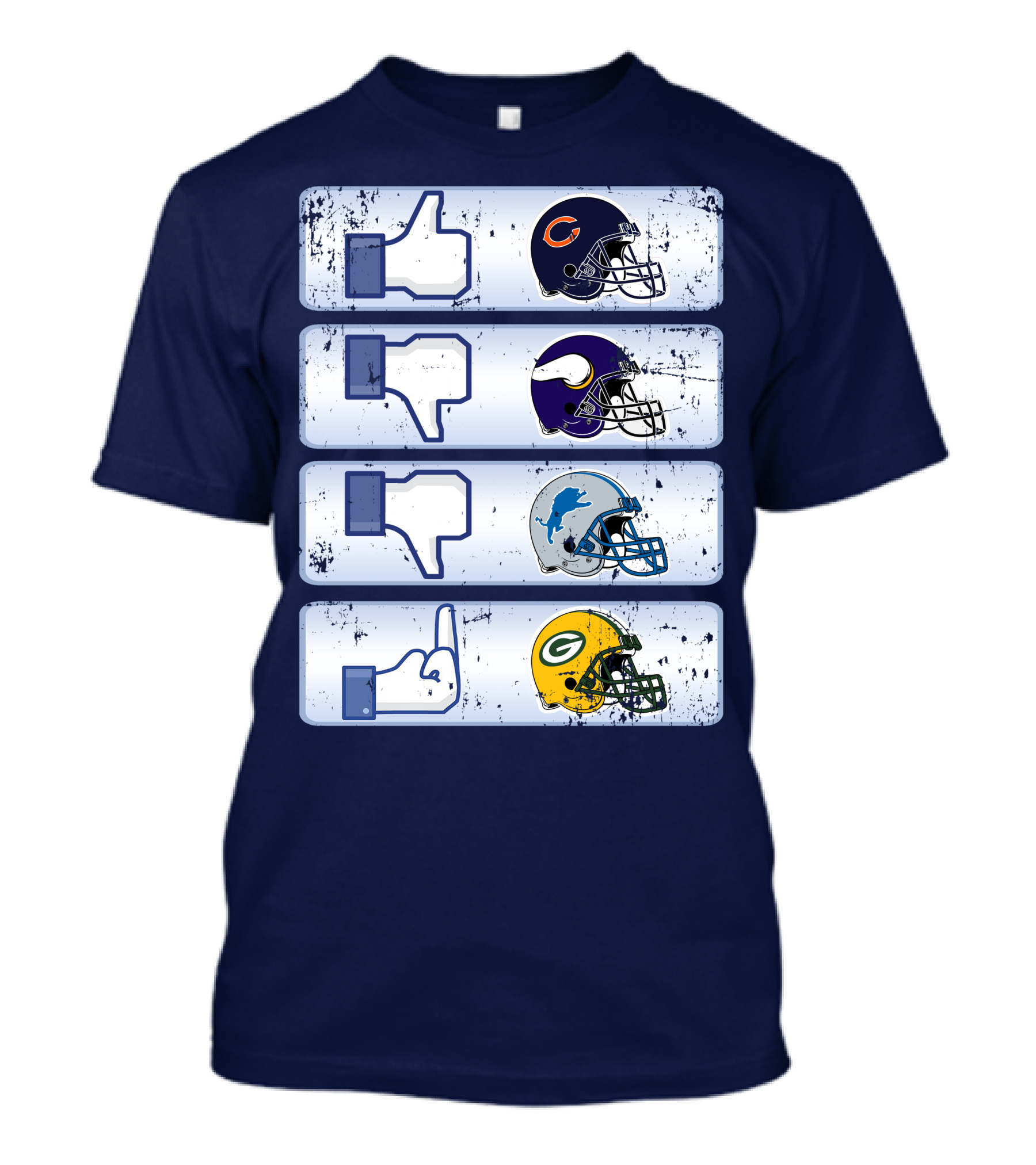 Chicago Bears Thumbs Up Rivalry Vikings Lions Packers T-Shirt