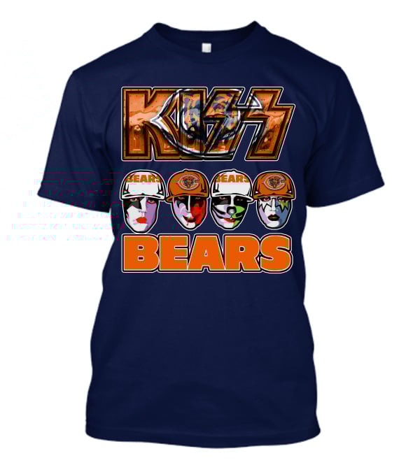 KISS Chicago Bears Facepaint Helmet T-Shirt