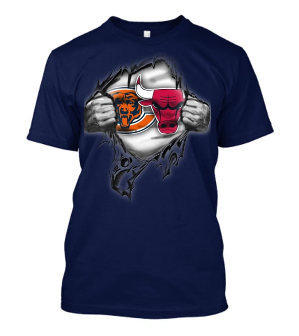 Chicago Bears 60 Bulls Logo Crossover T-Shirt