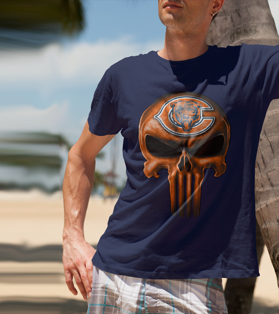 Skull Chicago Bears T-Shirt
