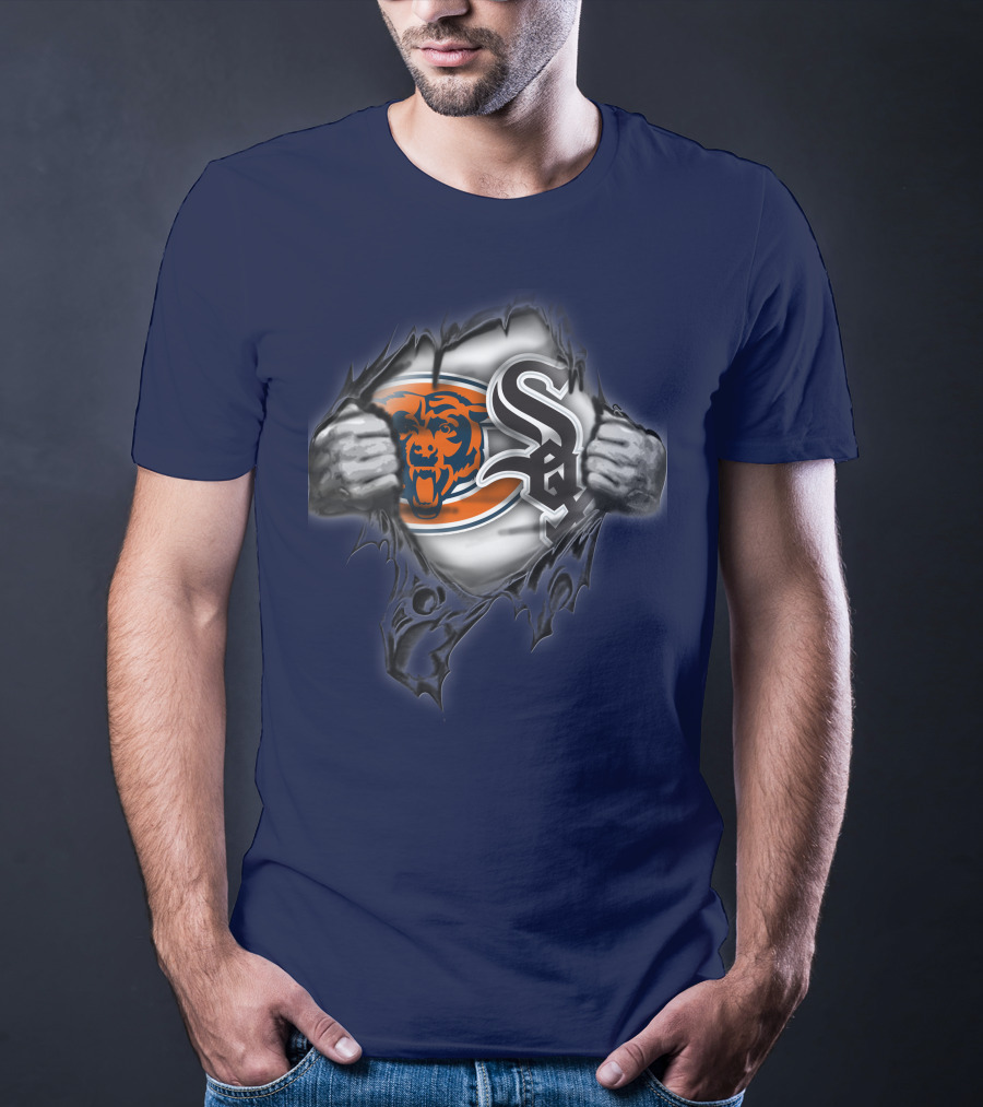 Chicago Bears White Sox Fan Crossover 63 T-Shirt