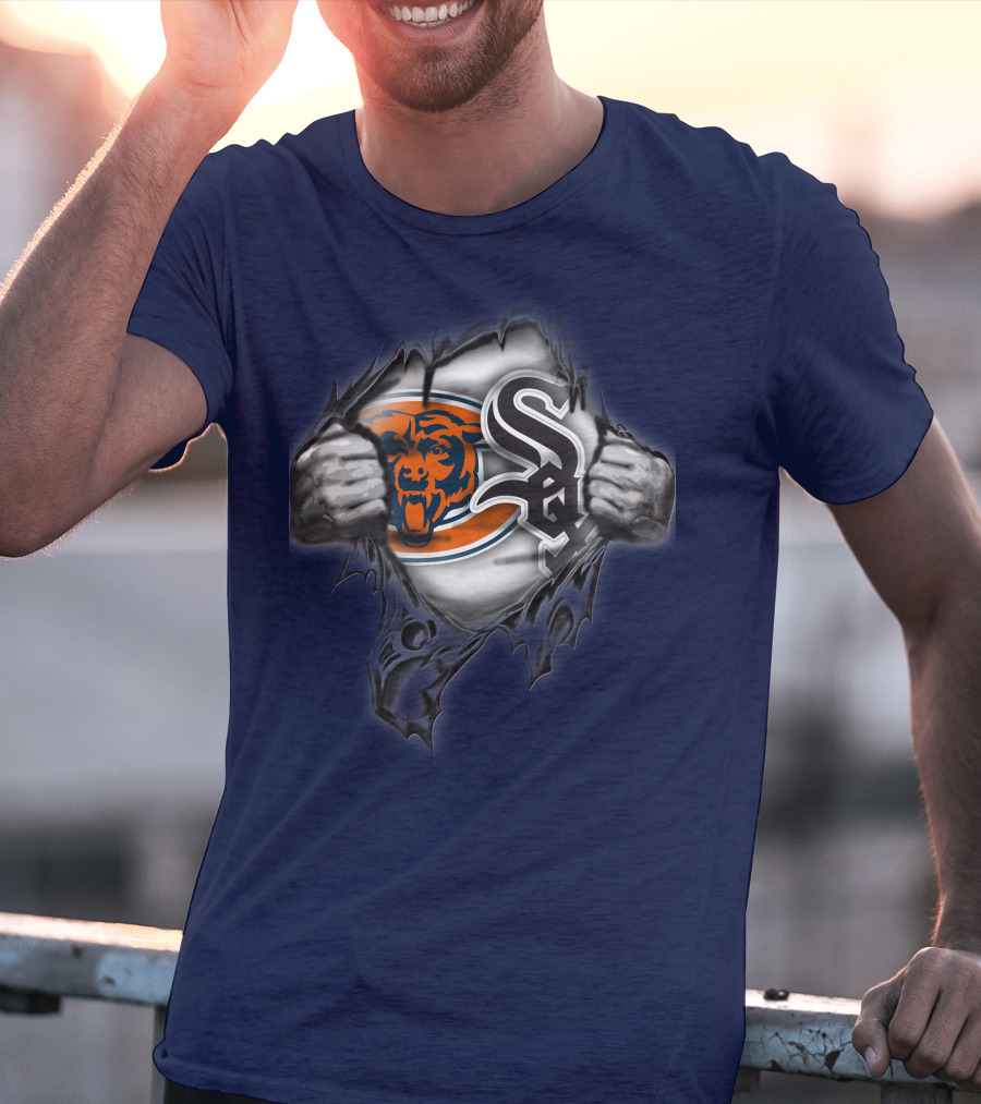 Chicago Bears White Sox Fan Crossover 63 T-Shirt