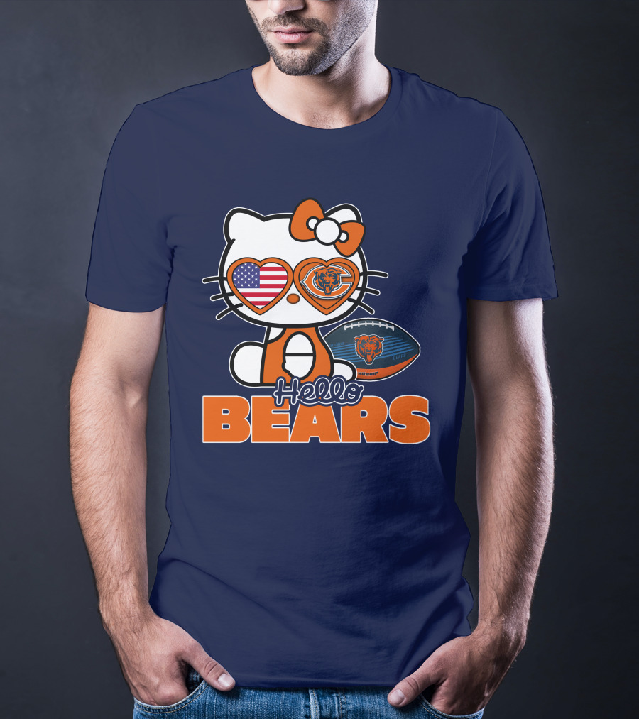 Hello Bears Hellokitty Chicago Bears Football T-Shirt