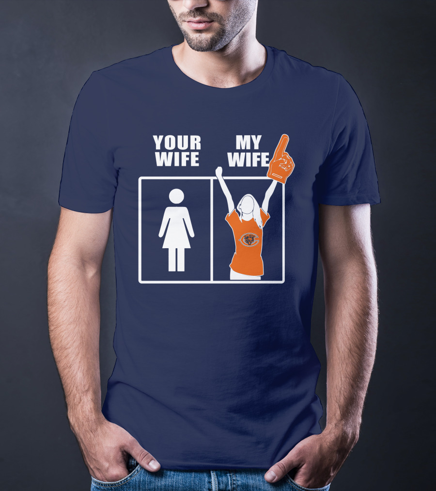 Your Wife My Wife Chicago Bears Fan Foam Finger T-Shirt