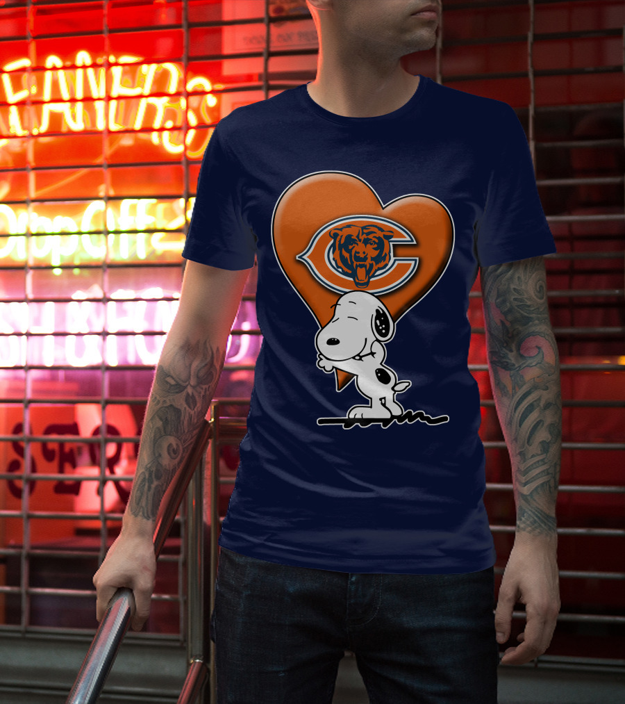 Snoopy Heart Chicago Bears NFL Fan T-Shirt