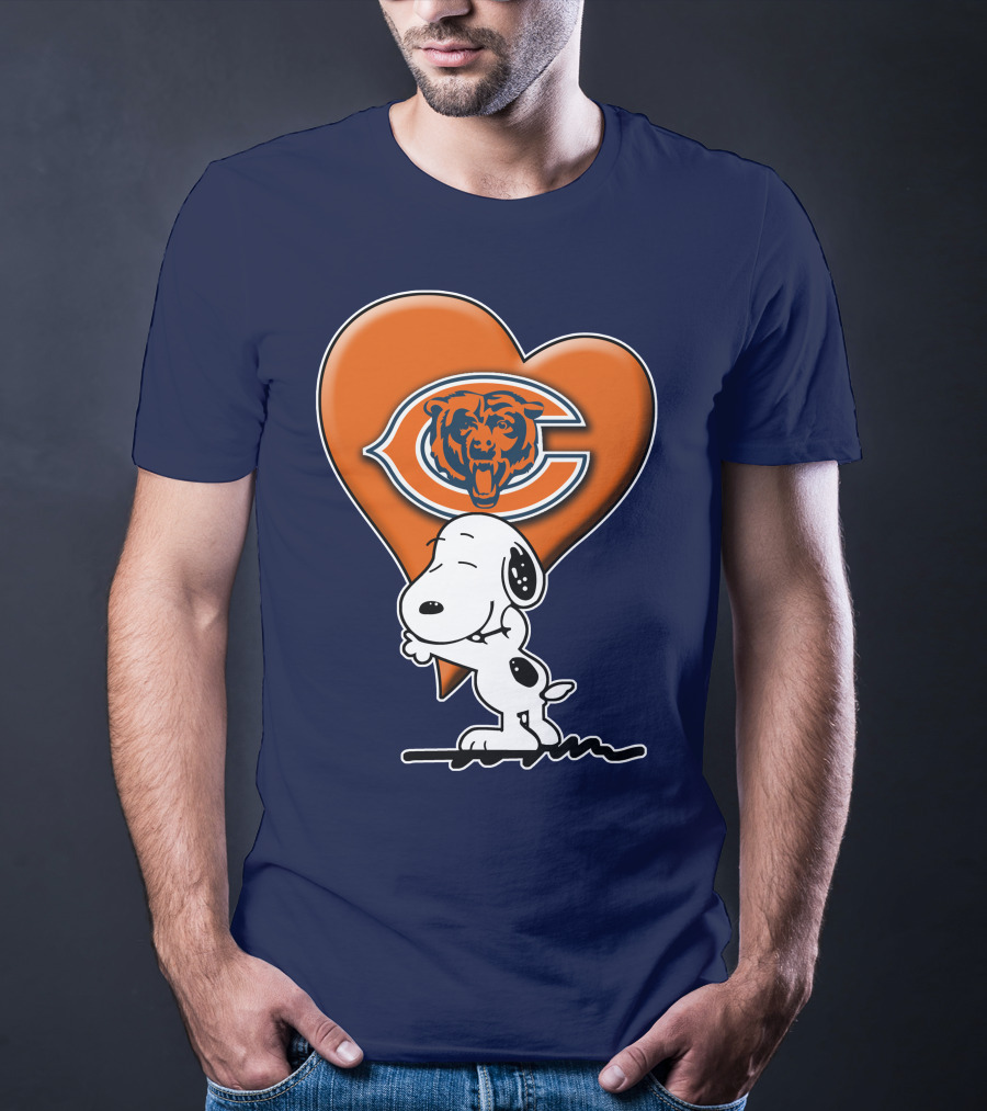 Snoopy Heart Chicago Bears NFL Fan T-Shirt