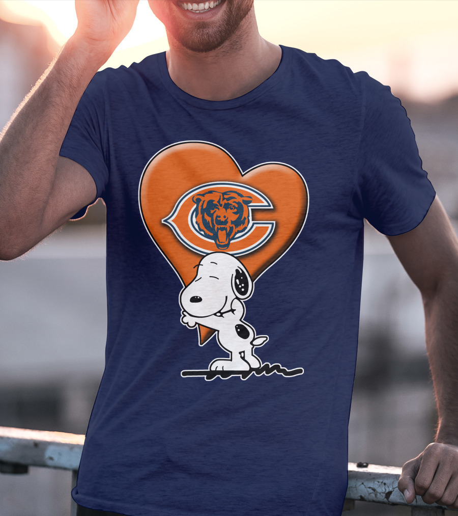 Snoopy Heart Chicago Bears NFL Fan T-Shirt