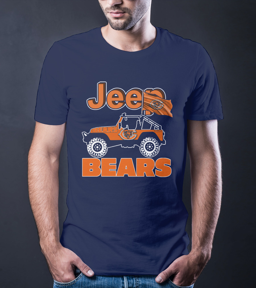 Jeep Chicago Bears Off-Road Enthusiast Fan Gear T-Shirt