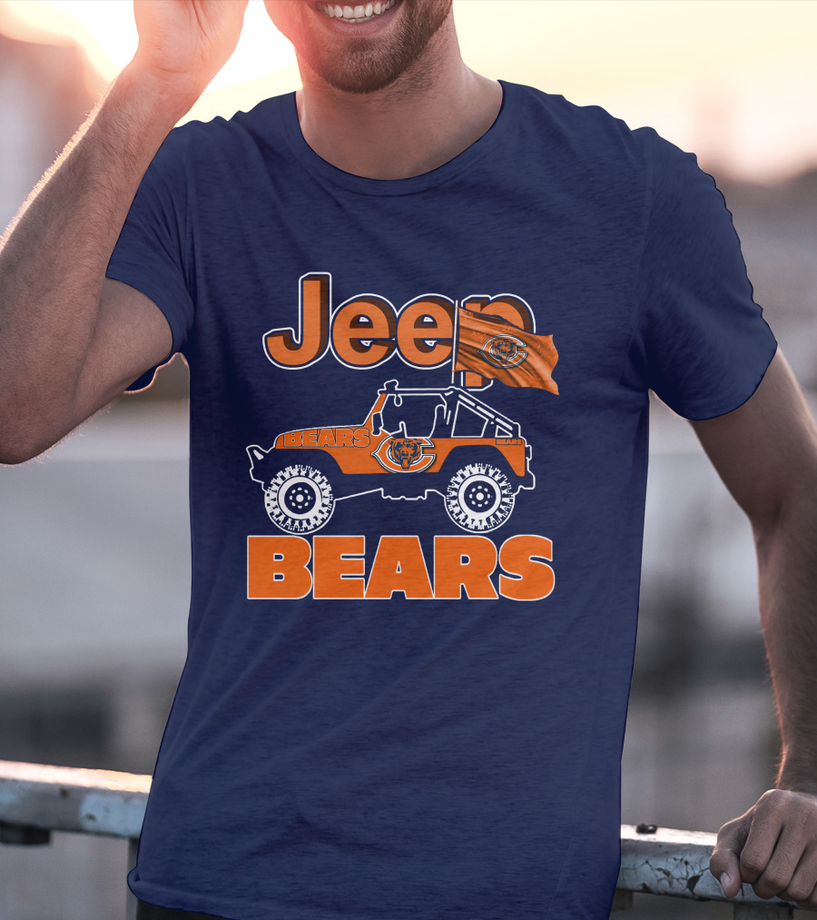 Jeep Chicago Bears Off-Road Enthusiast Fan Gear T-Shirt