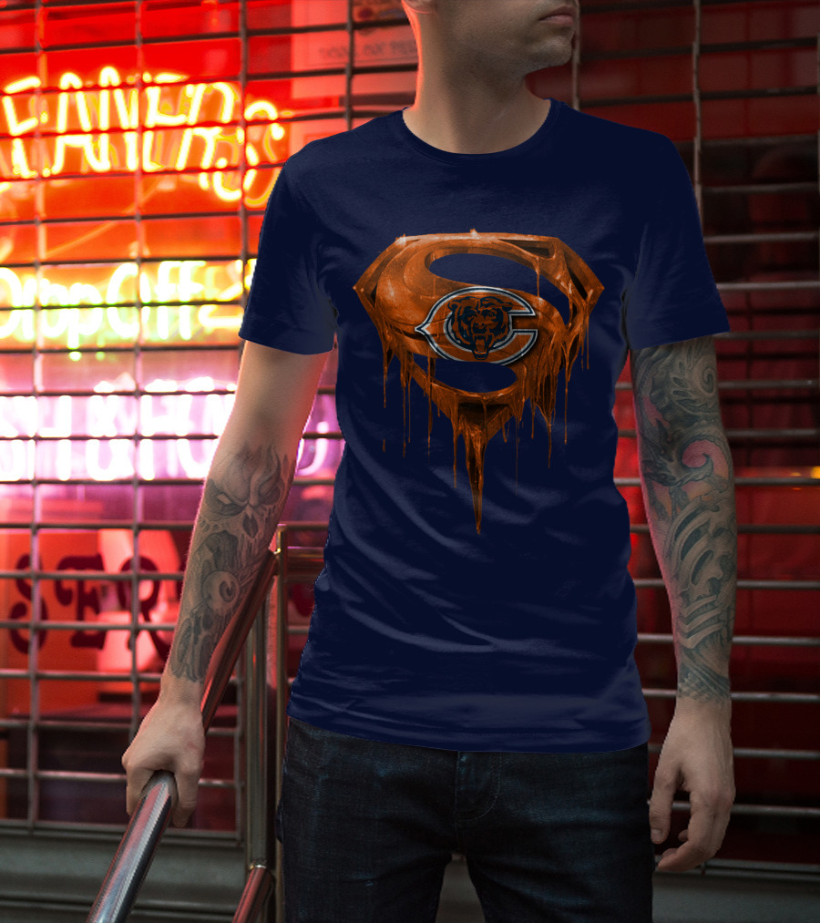 Superman Chicago Bears Logo Combination T-Shirt