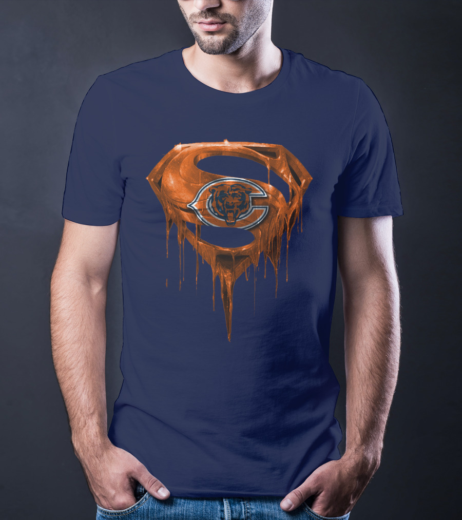 Superman Chicago Bears Logo Combination T-Shirt