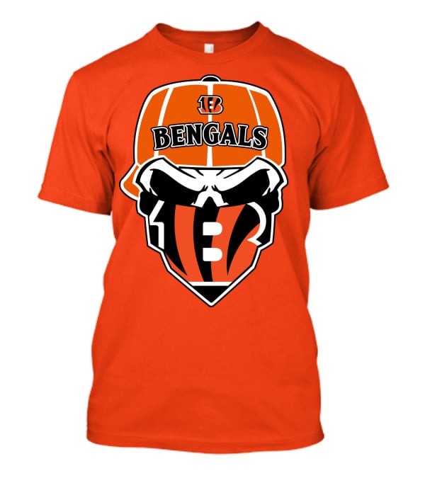 Cincinnati Bengals 37 Nfl Skull Cap T-Shirt