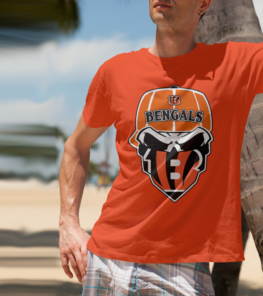 Cincinnati Bengals 37 Nfl Skull Cap T-Shirt