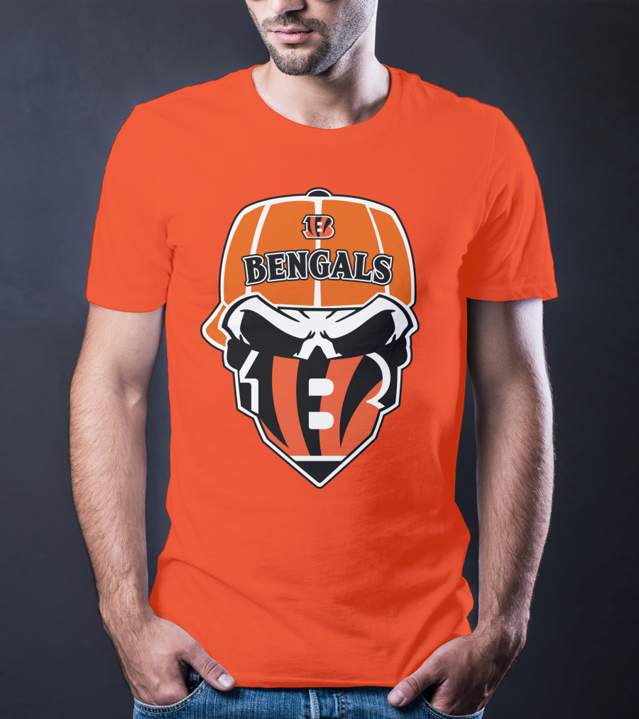 Cincinnati Bengals 37 Nfl Skull Cap T-Shirt