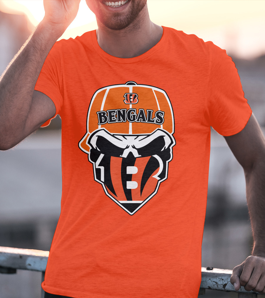Cincinnati Bengals 37 Nfl Skull Cap T-Shirt
